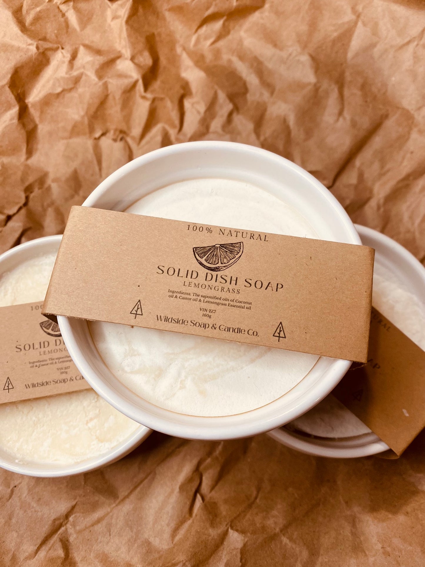 Solid Dish Soap - 8oz in Ramekin